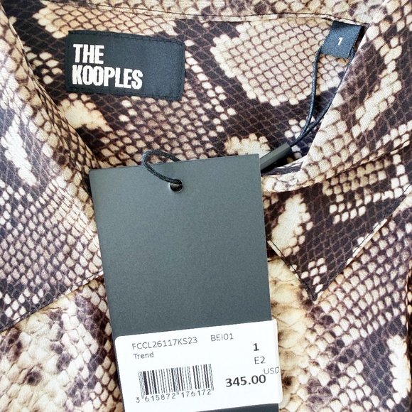 The Kooples Python Print Long sleeve Blouse Size EU1 - Picture 6 of 9